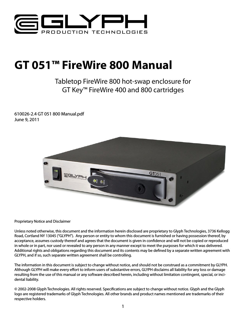 GT 051 FireWire 800