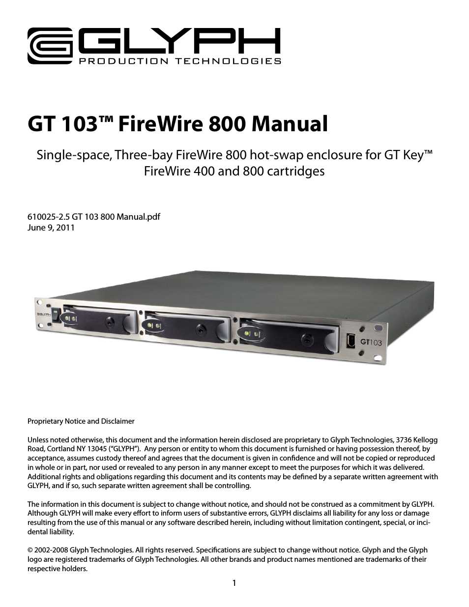 GT 103 FireWire 800