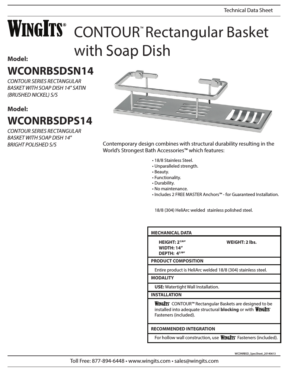CONTOUR Basket with Soap Dish WCONRBSD