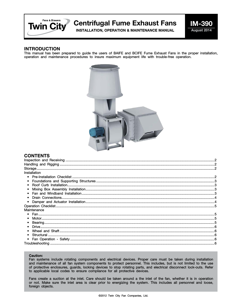 Centrifugal Fume Exhaust Fans - IM-390
