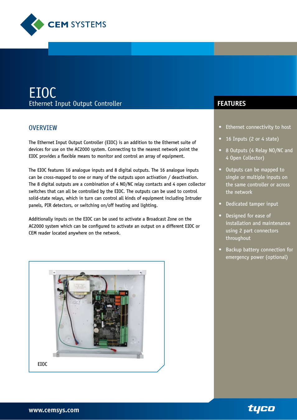 Ethernet Input Output Controller EIOC