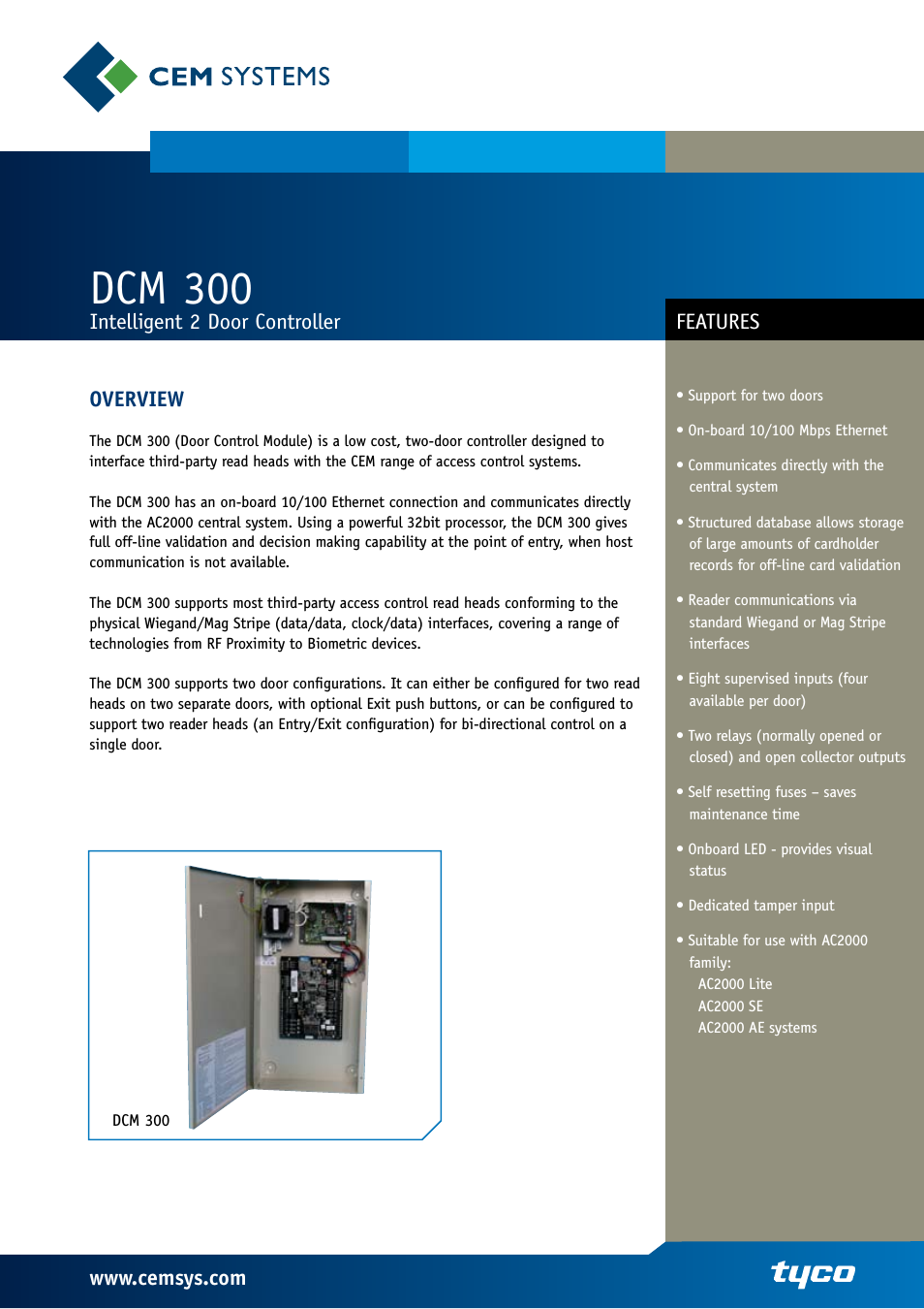 Intelligent 2 Door Controller DCM 300