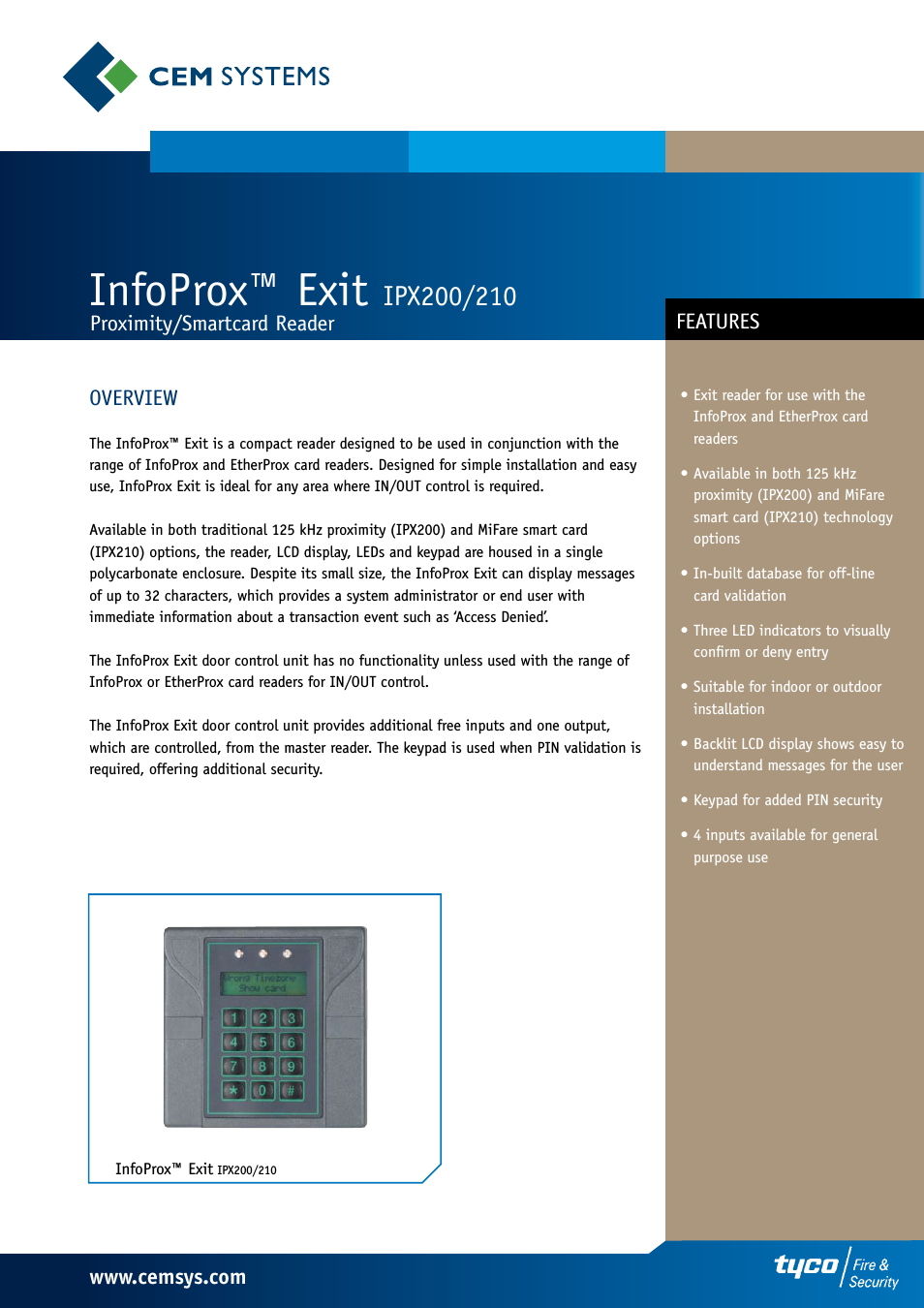 InfoProx Exit IPX200
