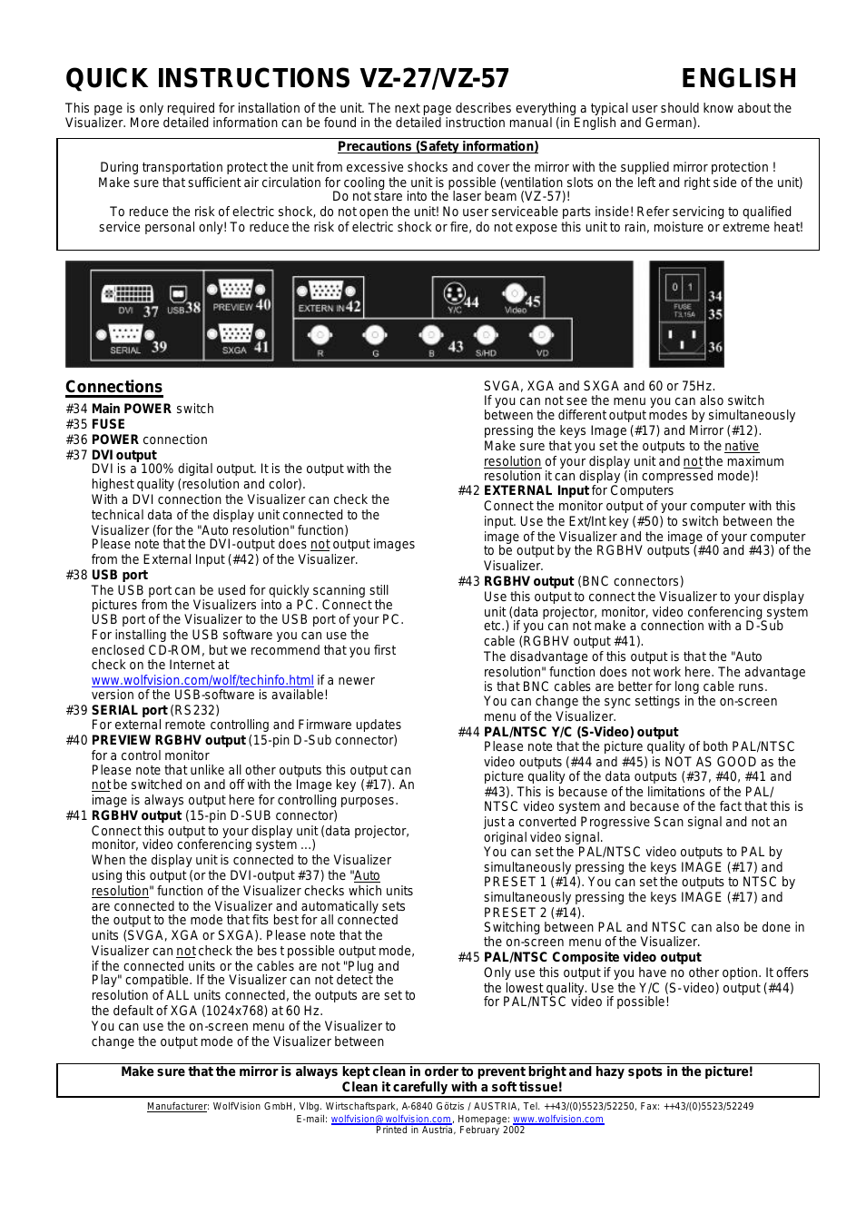 VZ-27 Short User Manual