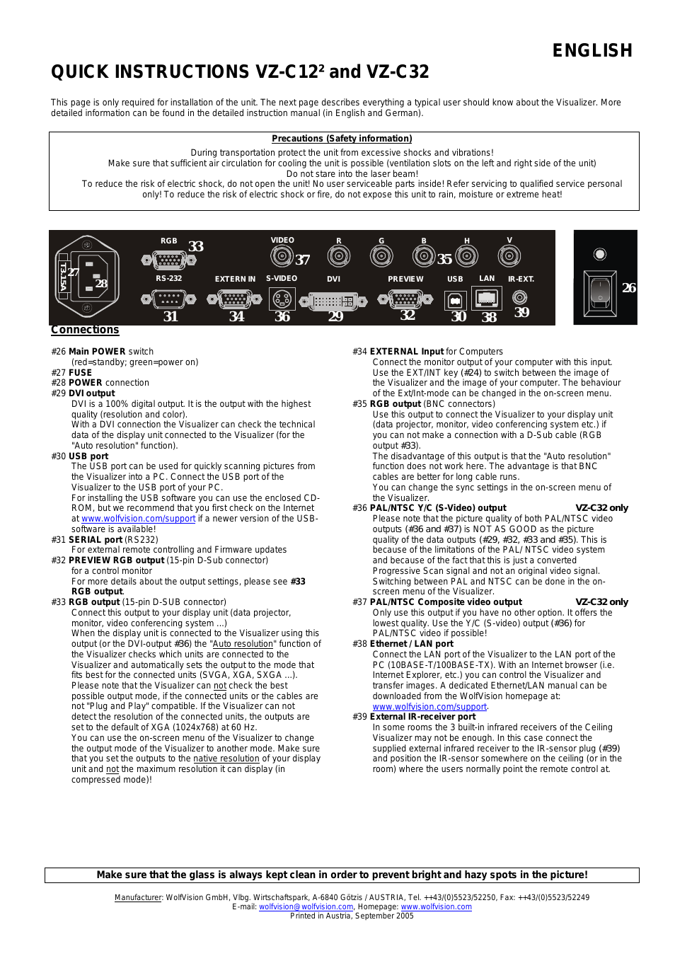 VZ-C12 2 Short User Manual