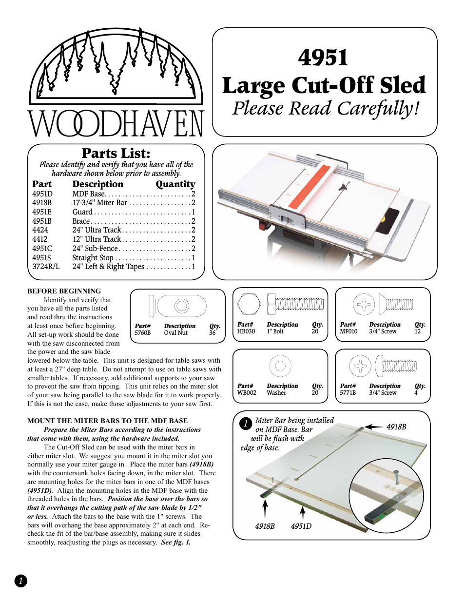 4951: Large Cut-Off Sled