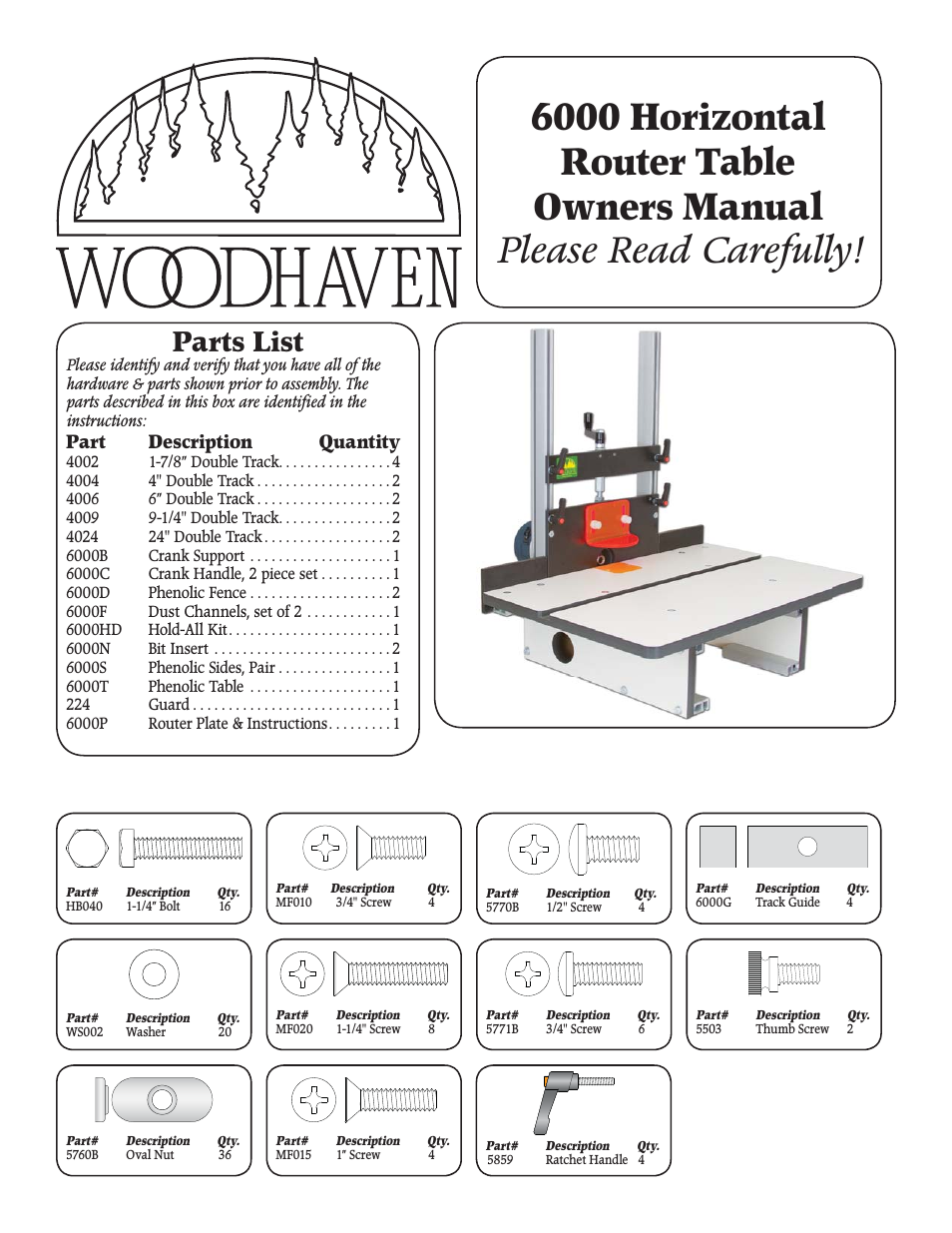 6000: Horizontal Router Table