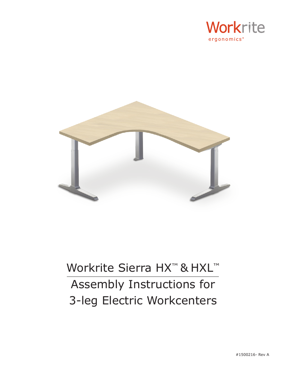 Sierra HXL Electric Assembly Instructions for 3-leg Electric Workcenters