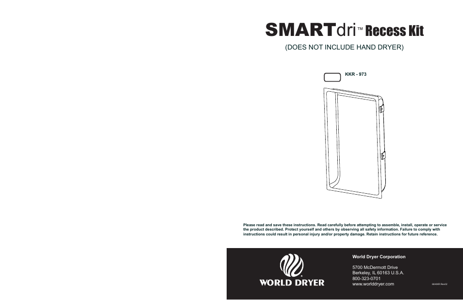 SMARTdri Series Recess Kit KKR - 973