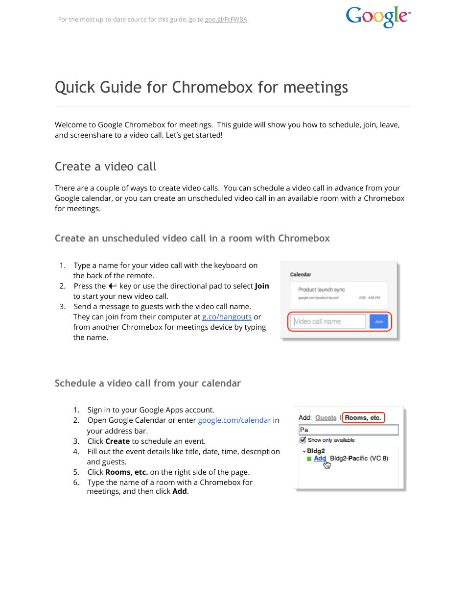 Chromebox for meetings Quick Guide