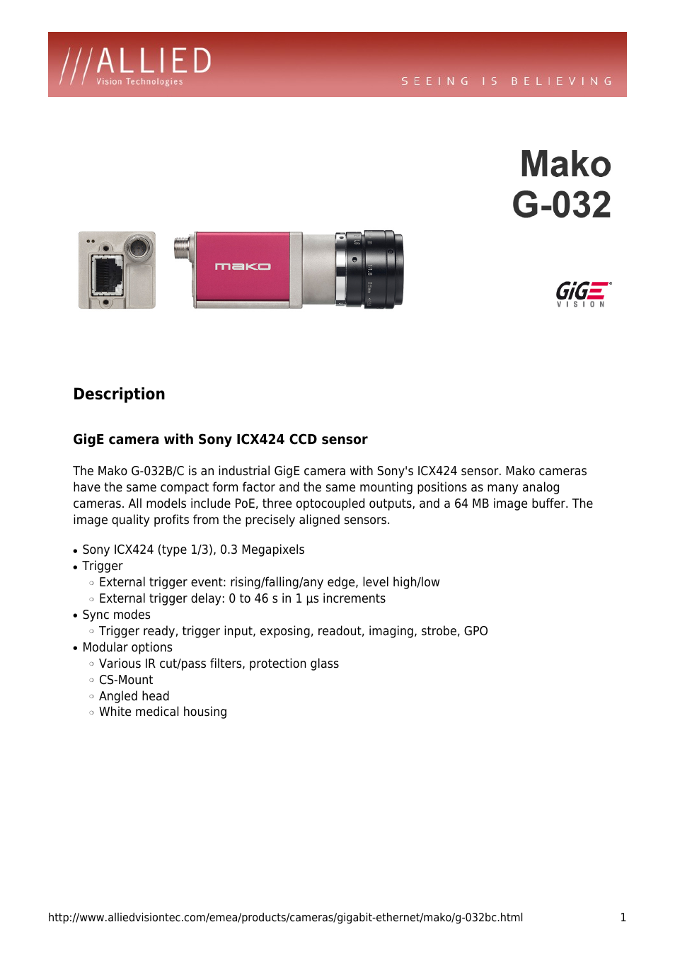 Mako G-032