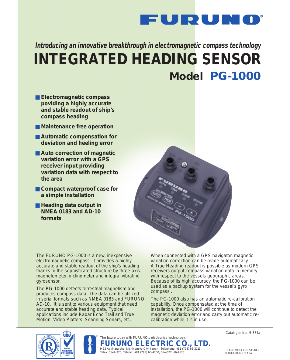 Integrated Heading Sensor PG-1000
