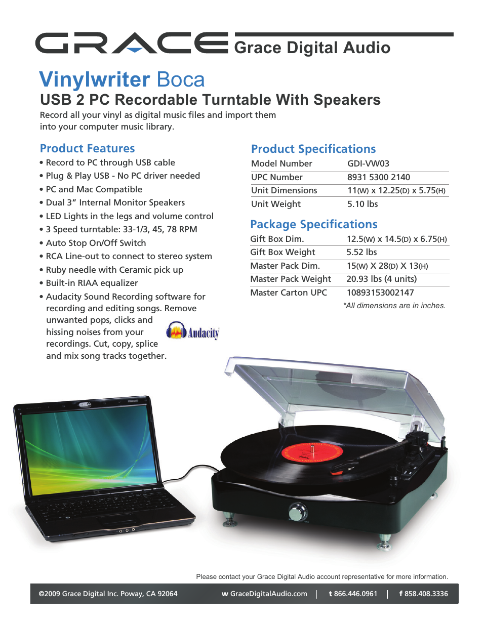 Vinylwriter Boca GDI-VW03