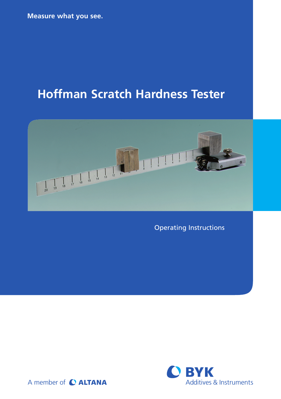 Hoffman Scratch Hardness Tester Operating Instructions