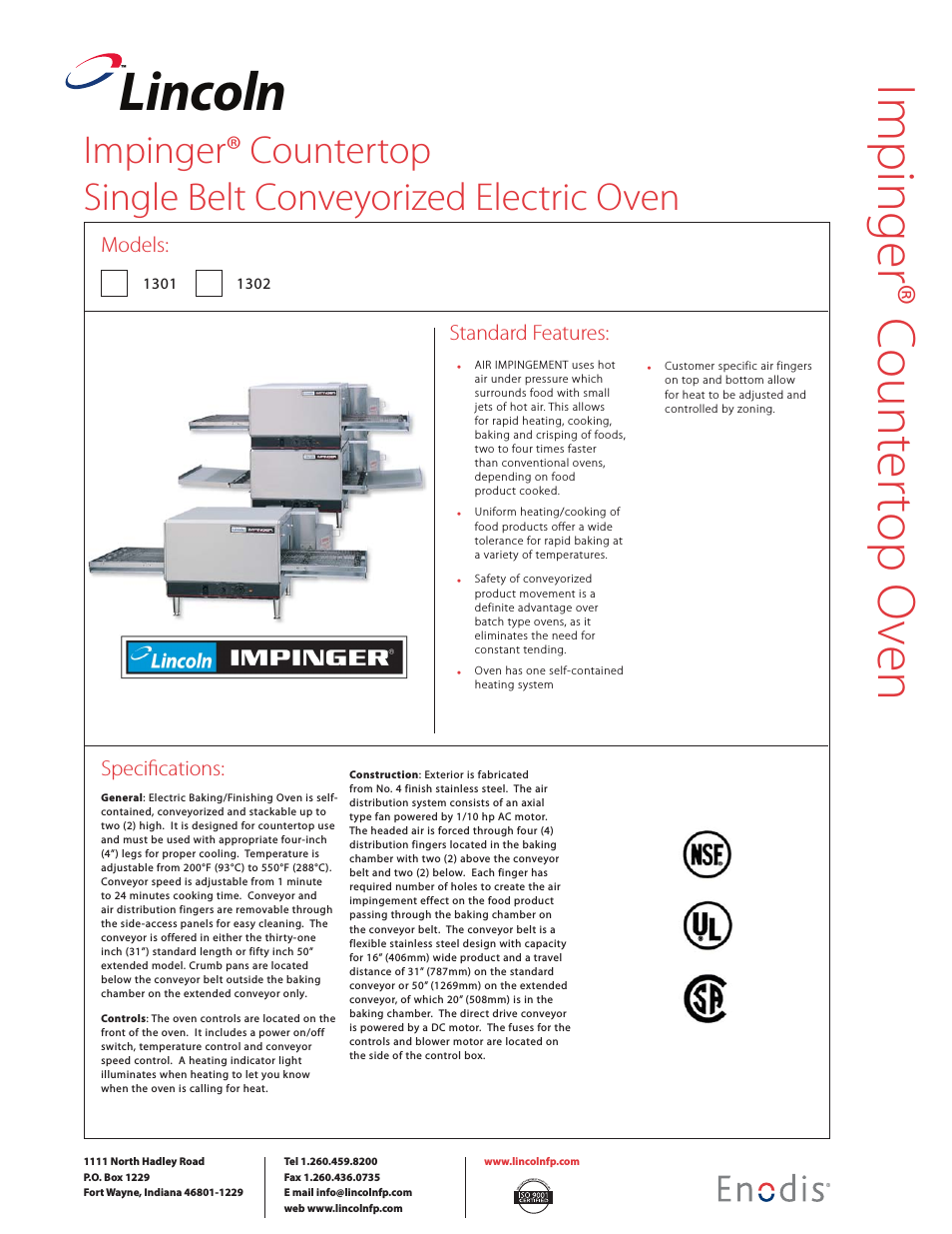 Single Belt Conveyorized Electric Oven 1302