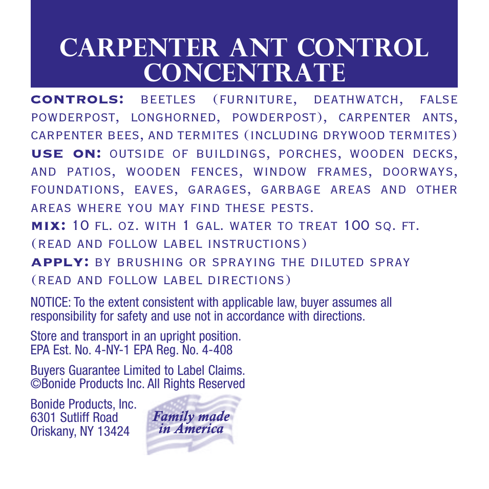 Carpenter Ant Control Conc