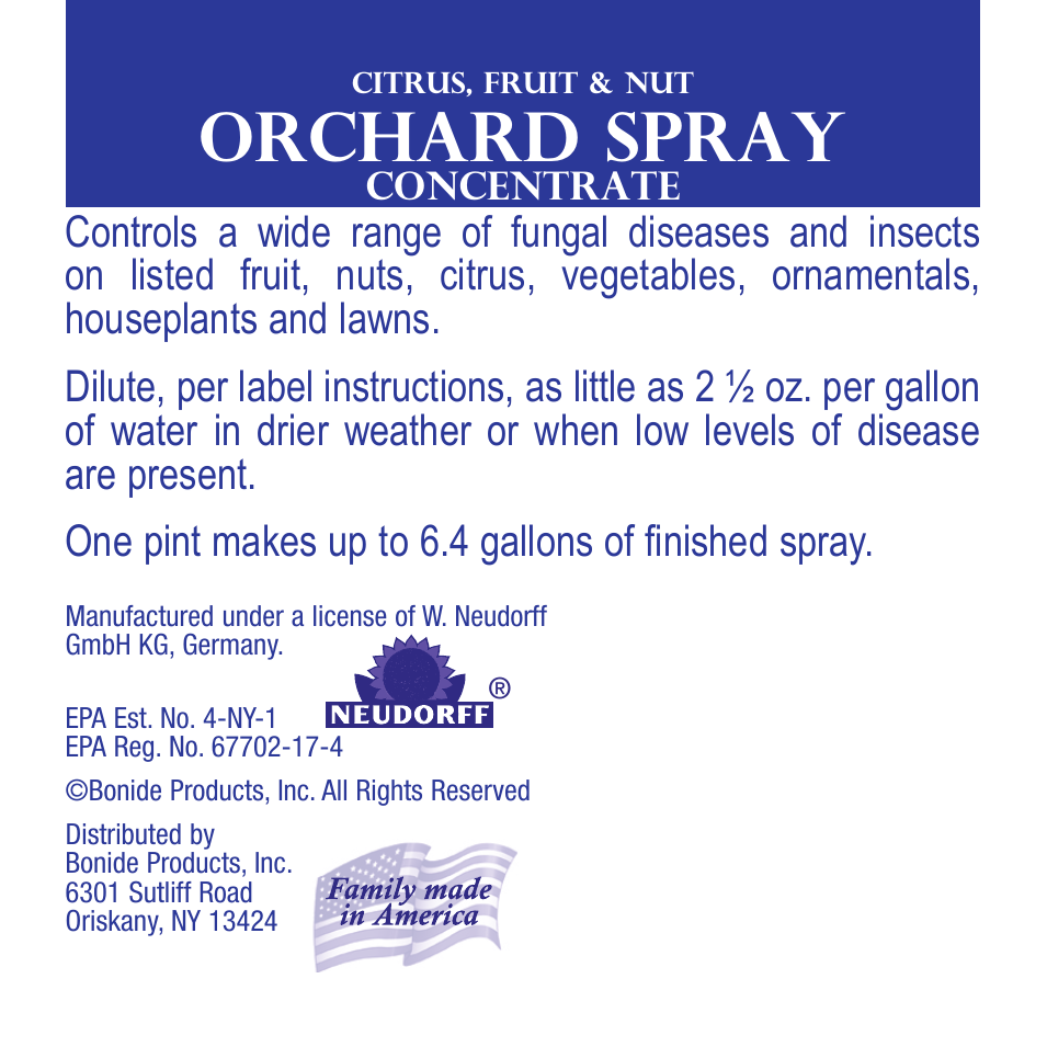 Citrus, Fruit & Nut Orchard Spray Concentrate