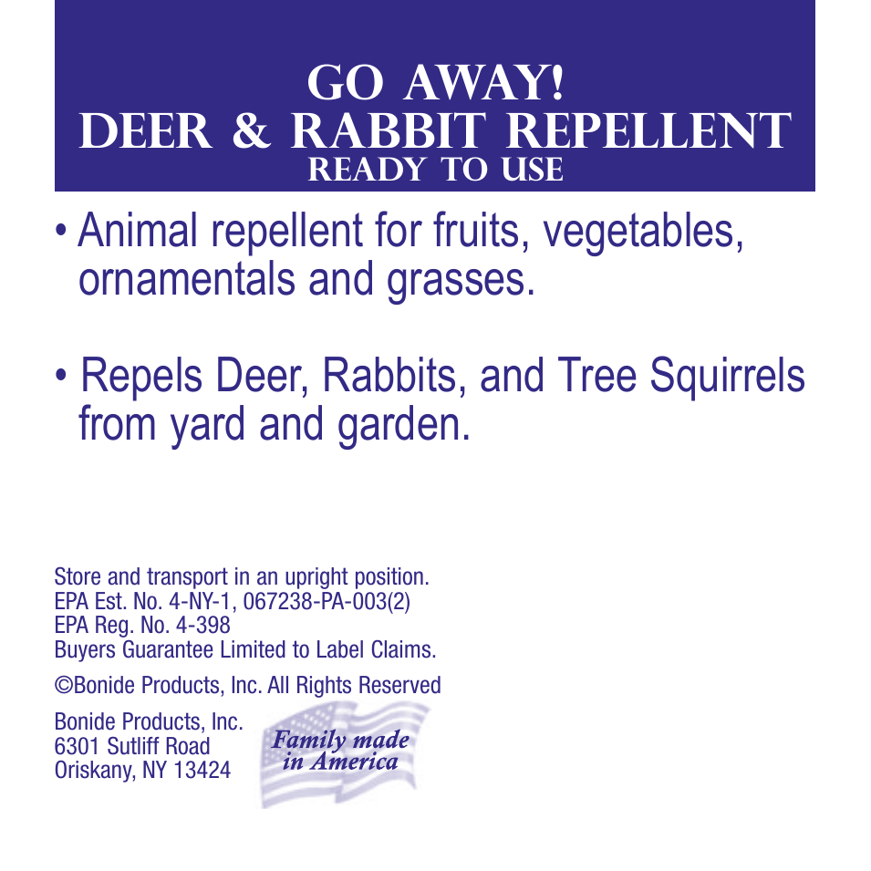 GO AWAY Deer and Rabbit Repellent RTU