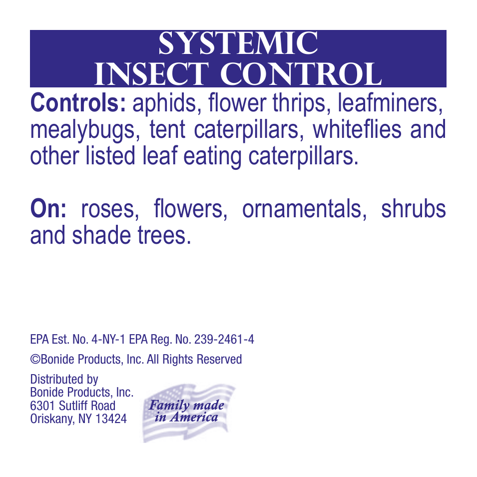 Systemic Insect Control