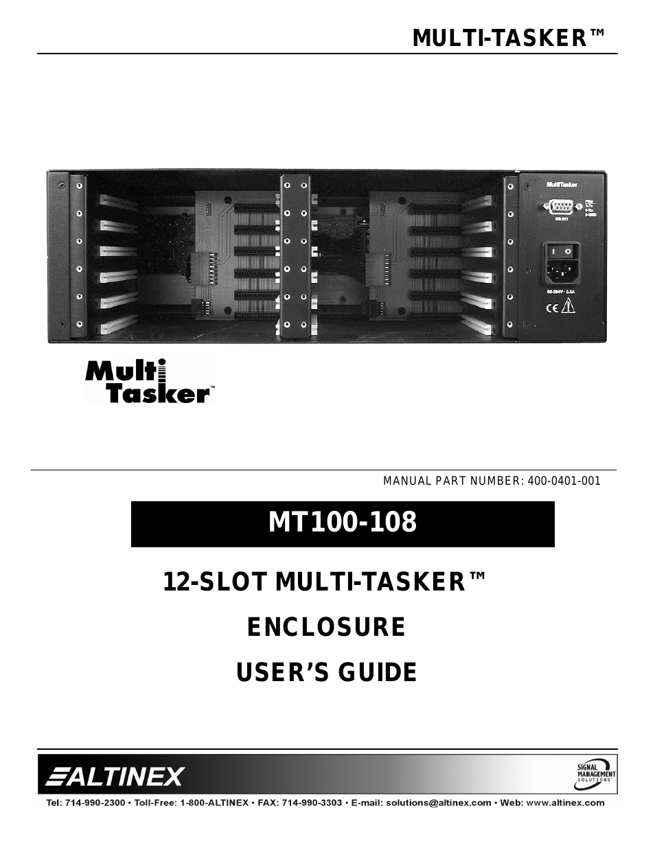 12-Slot Multi-Tasker Enclosure MT100-108