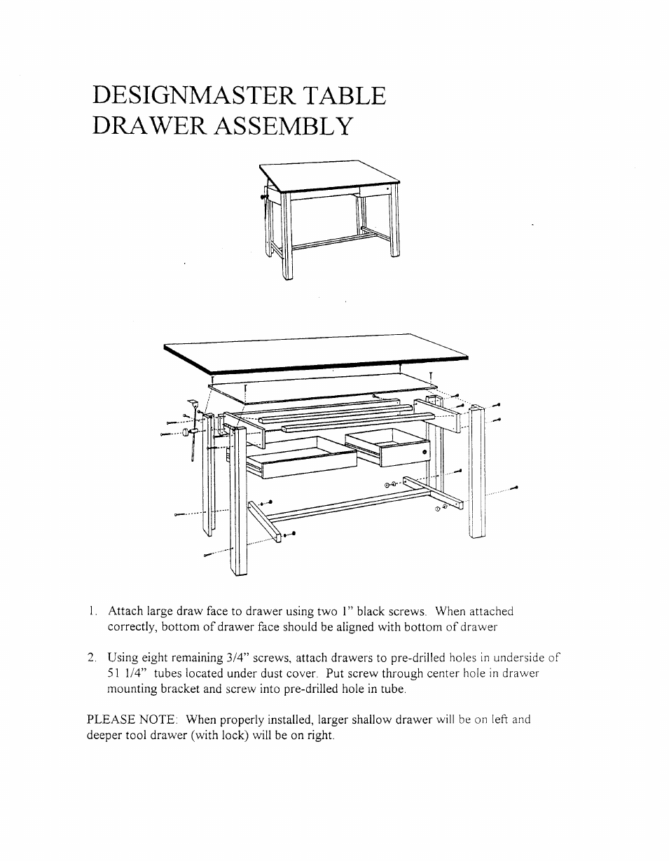 Table Drawer Designmaster