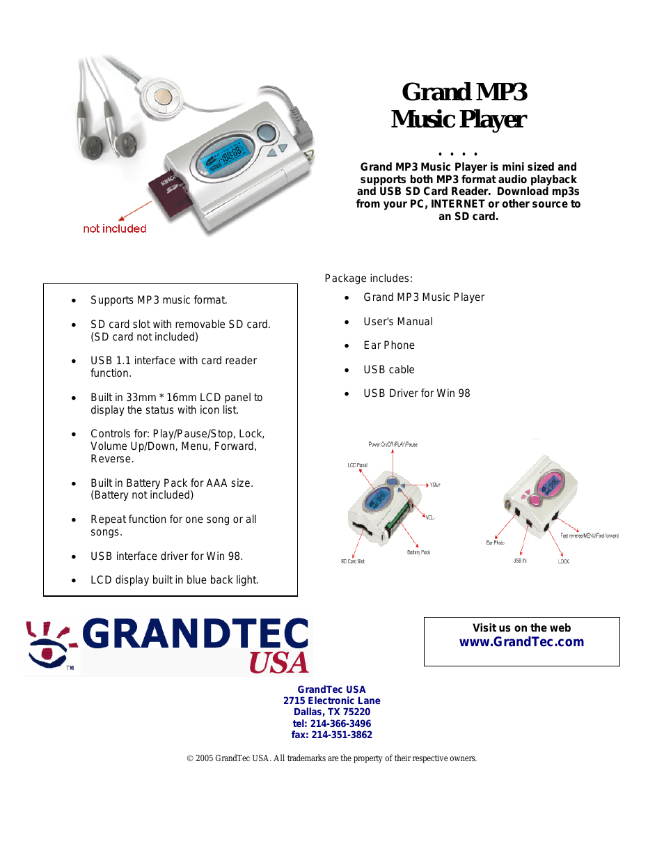 Grand MP3 Music Player