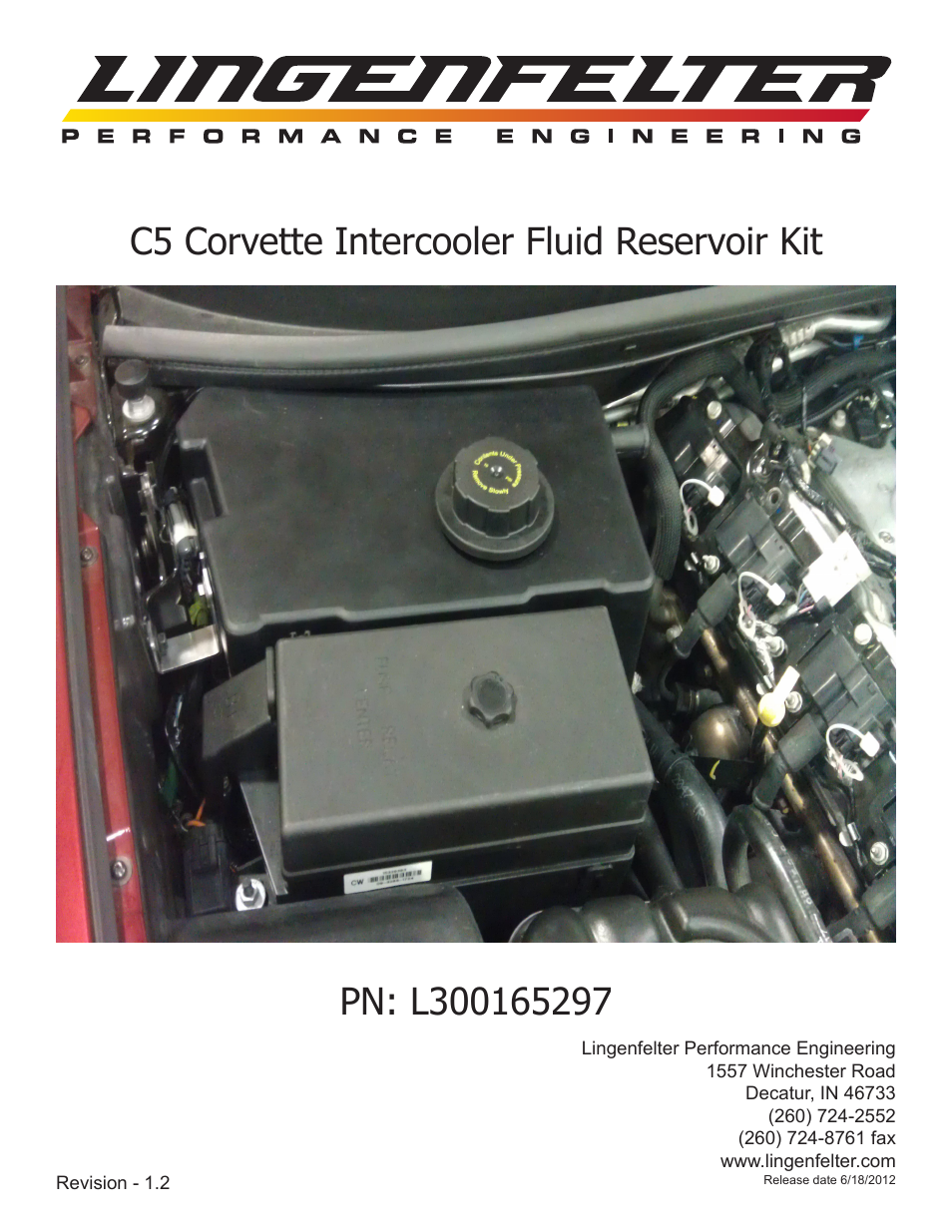 L300165297 LPE C5 Corvette Supercharger Turbo Intercooler Reservoir Tank v1.2