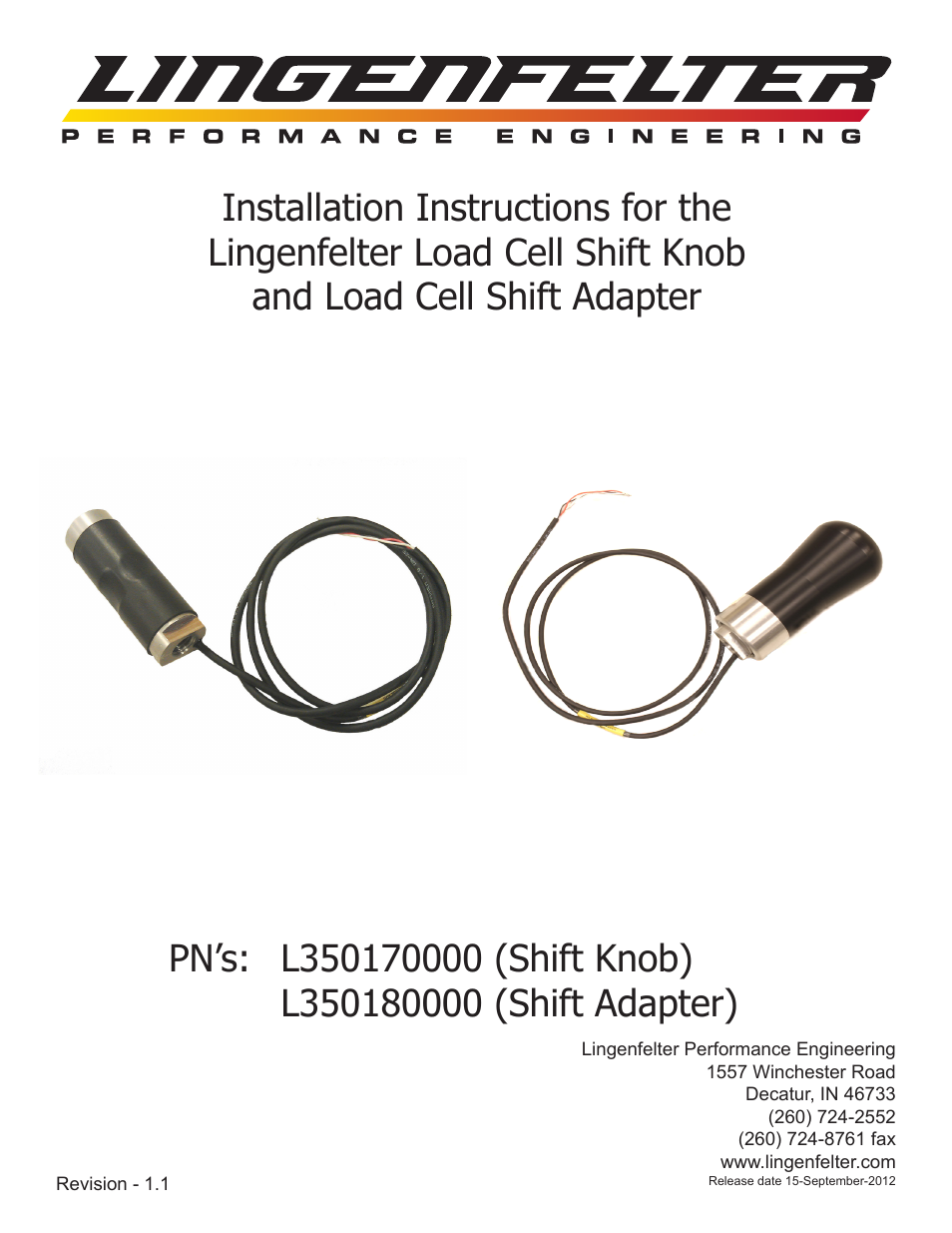 L350170000 L350180000 LPE Load Cell Shift Knob LNC-TC1 Torque Cut Module v1.1