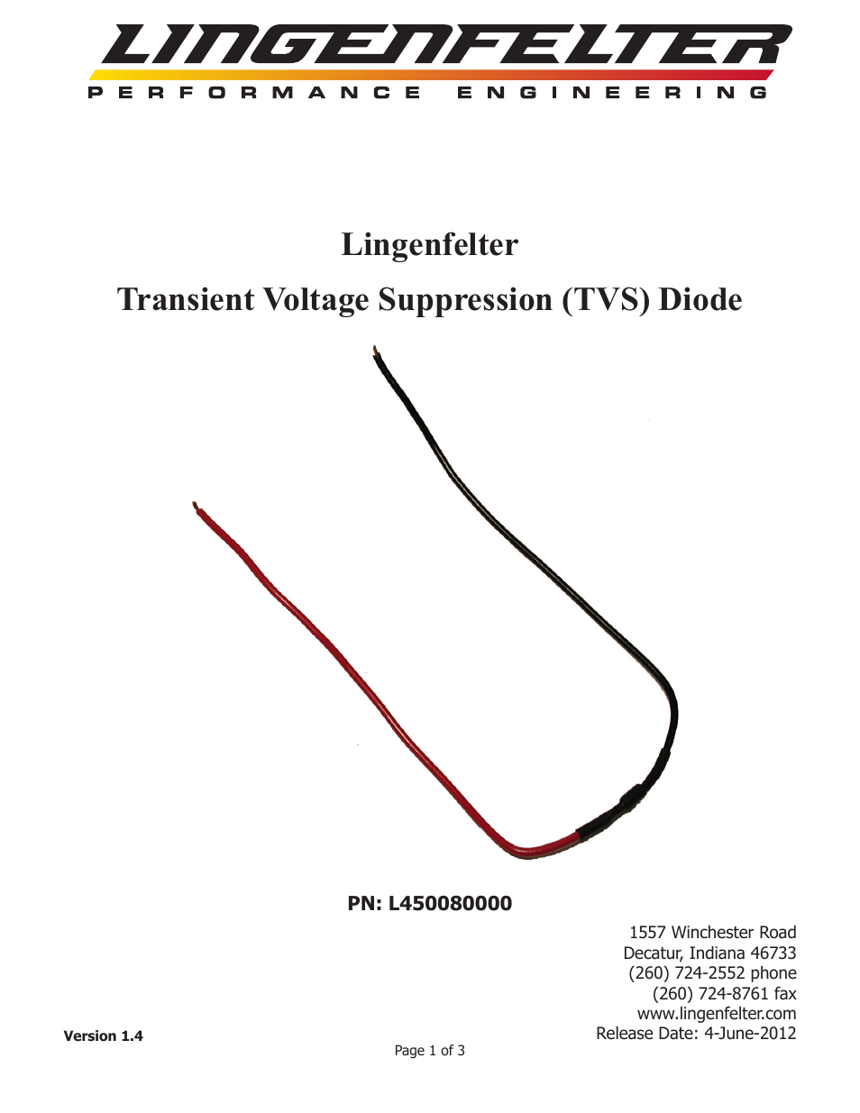 L450080000 Lingenfelter TVS Diode v1.4