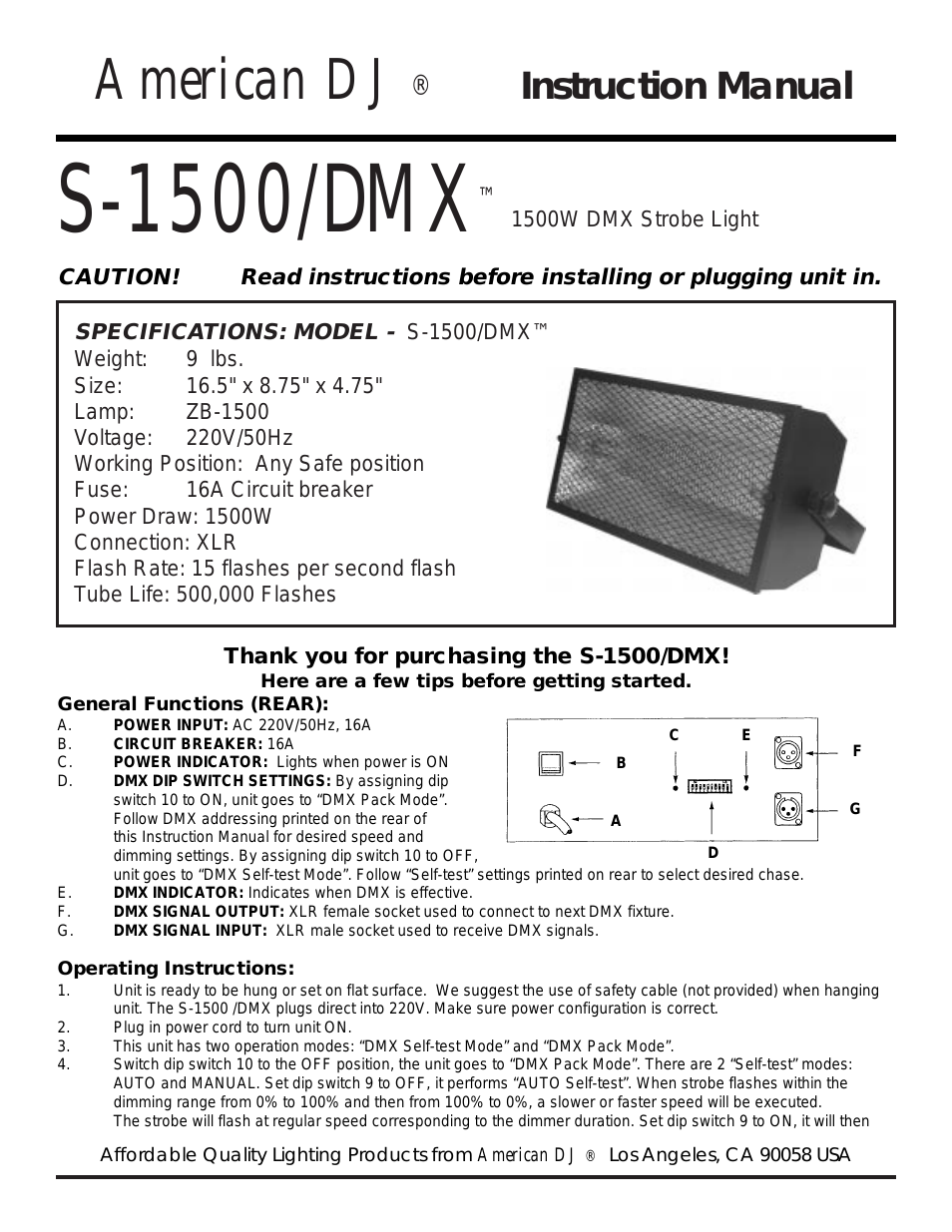 S-1500/DMX