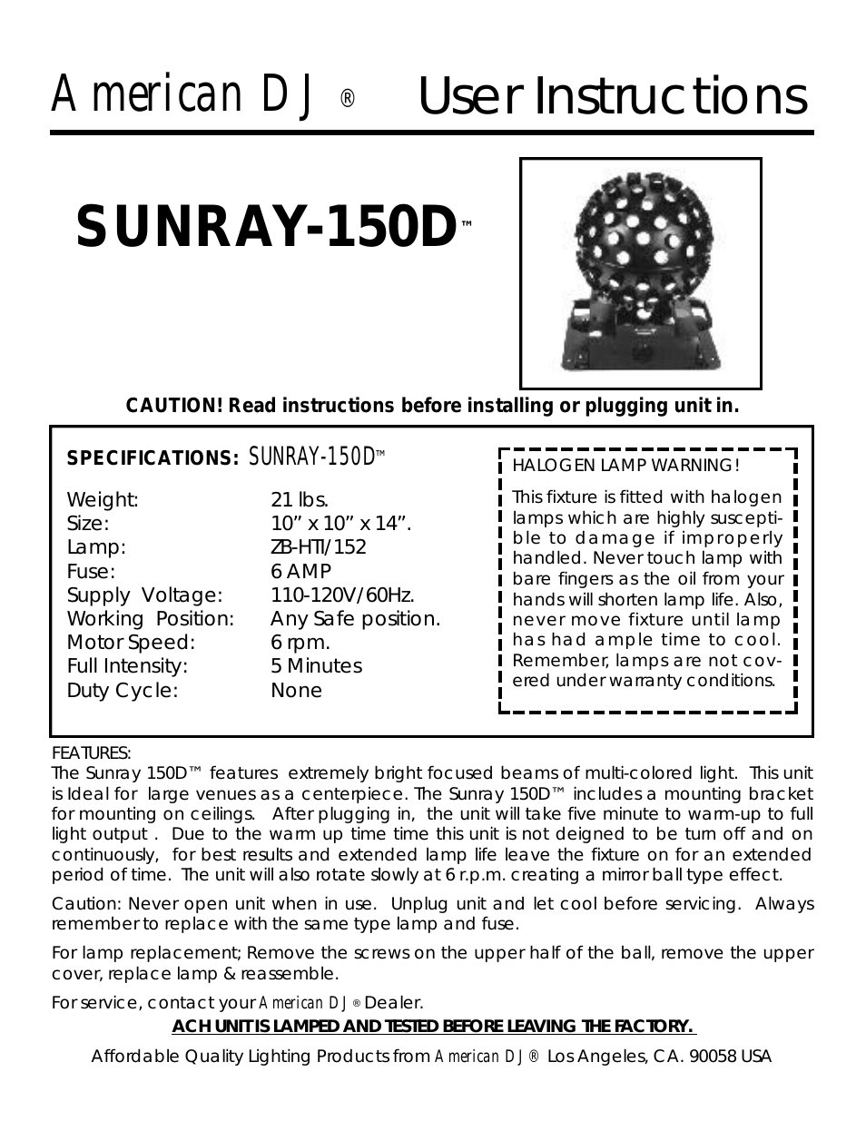 Sunray-150D