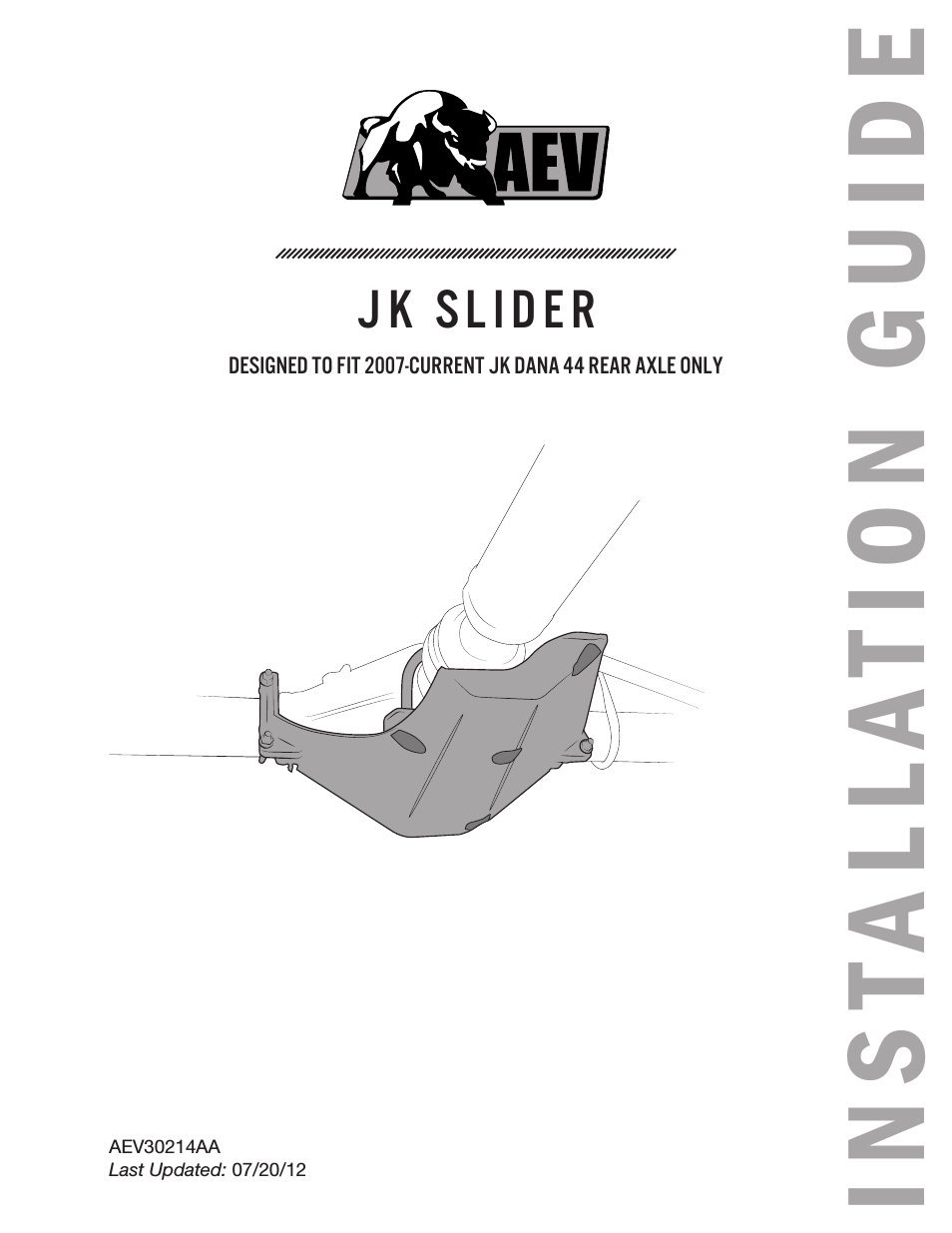 JK Slider - Rear Differential Skid Plate