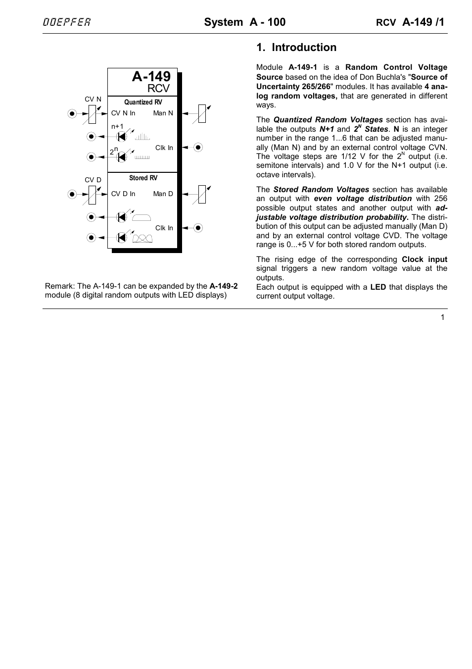 A-149-1 Quantized/Stored Random Voltages