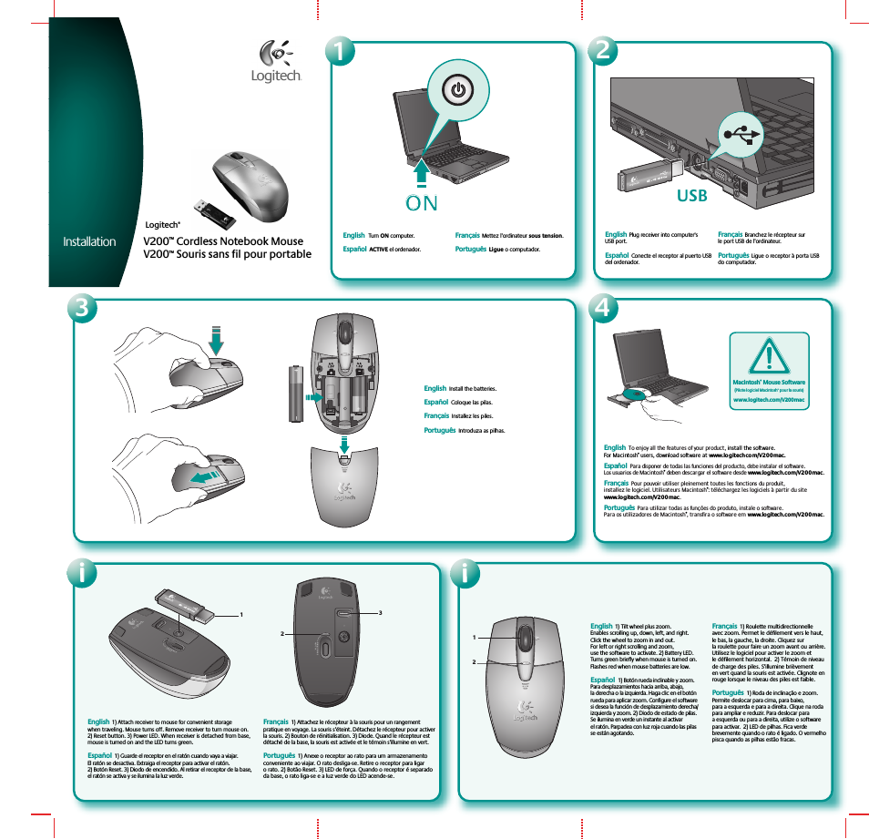 Cordless Notebook Mouse V200