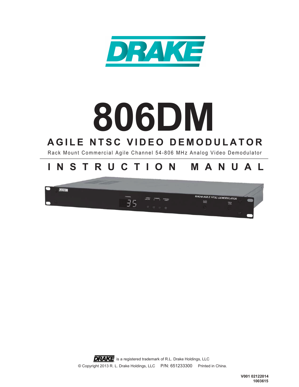 806DM Video Demodulator