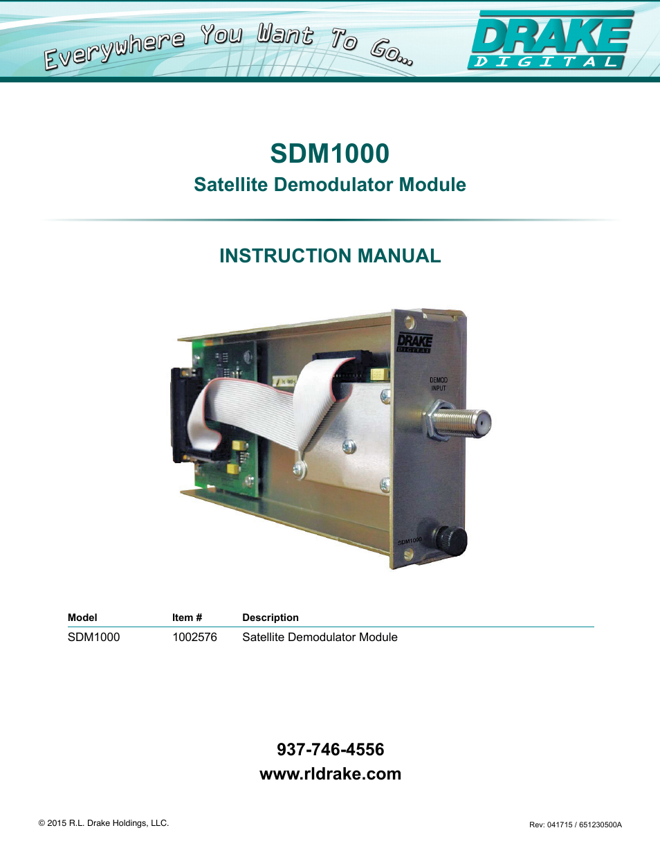 SDM1000 Satellite Demodulator Card