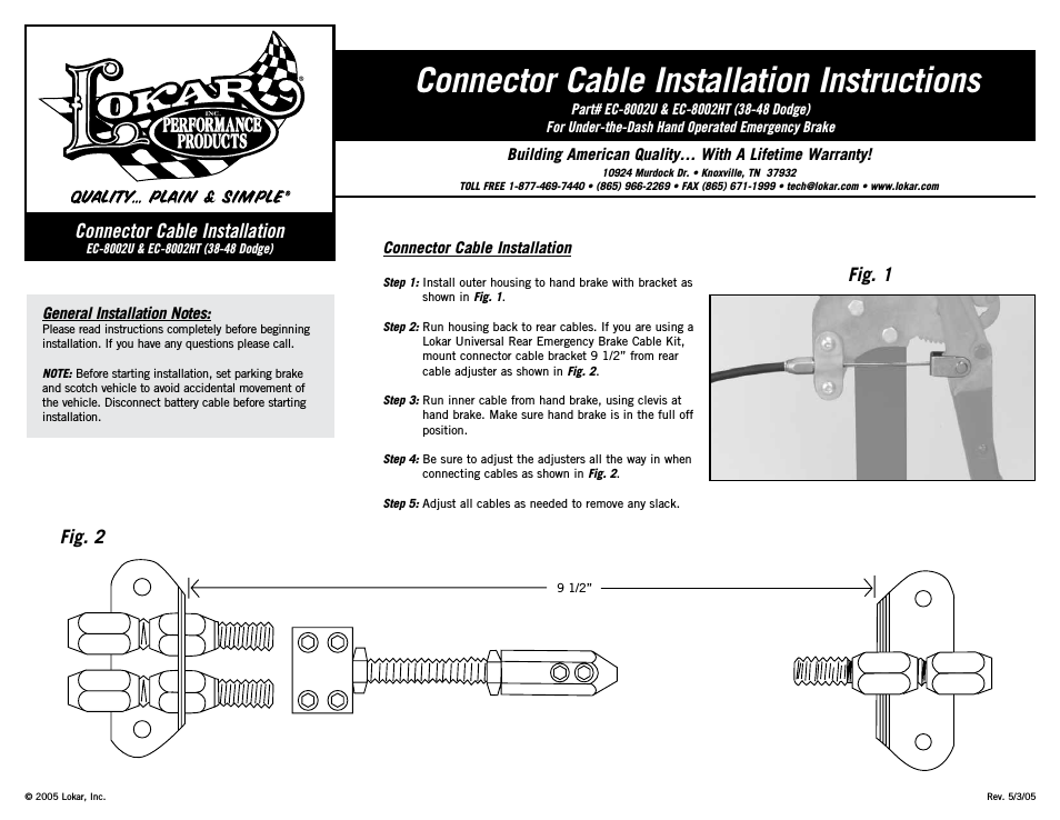 EC-8002HT (38-48 Dodge) Connector Cable
