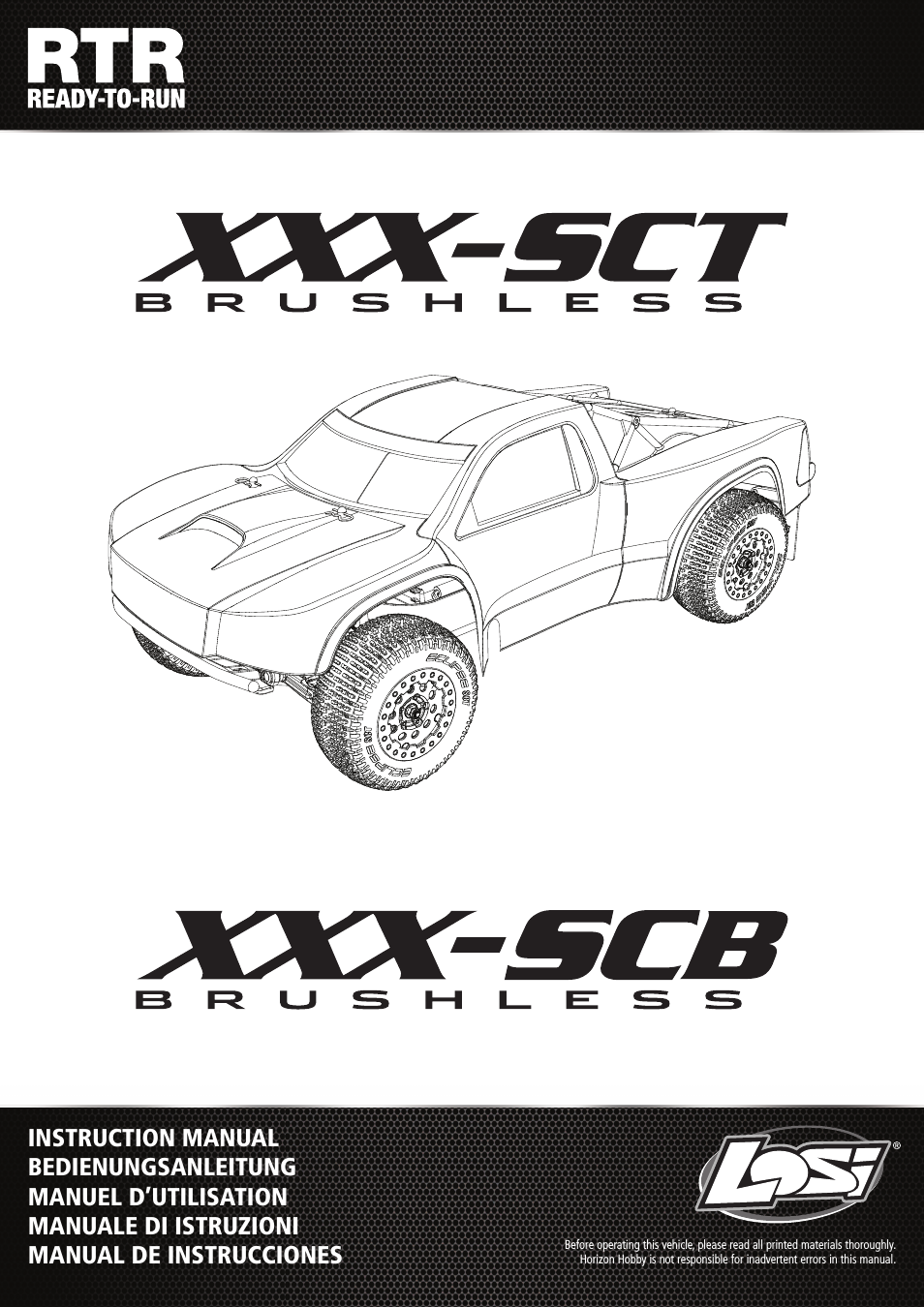 LOS03003 XXX-SCB Brushless RTR