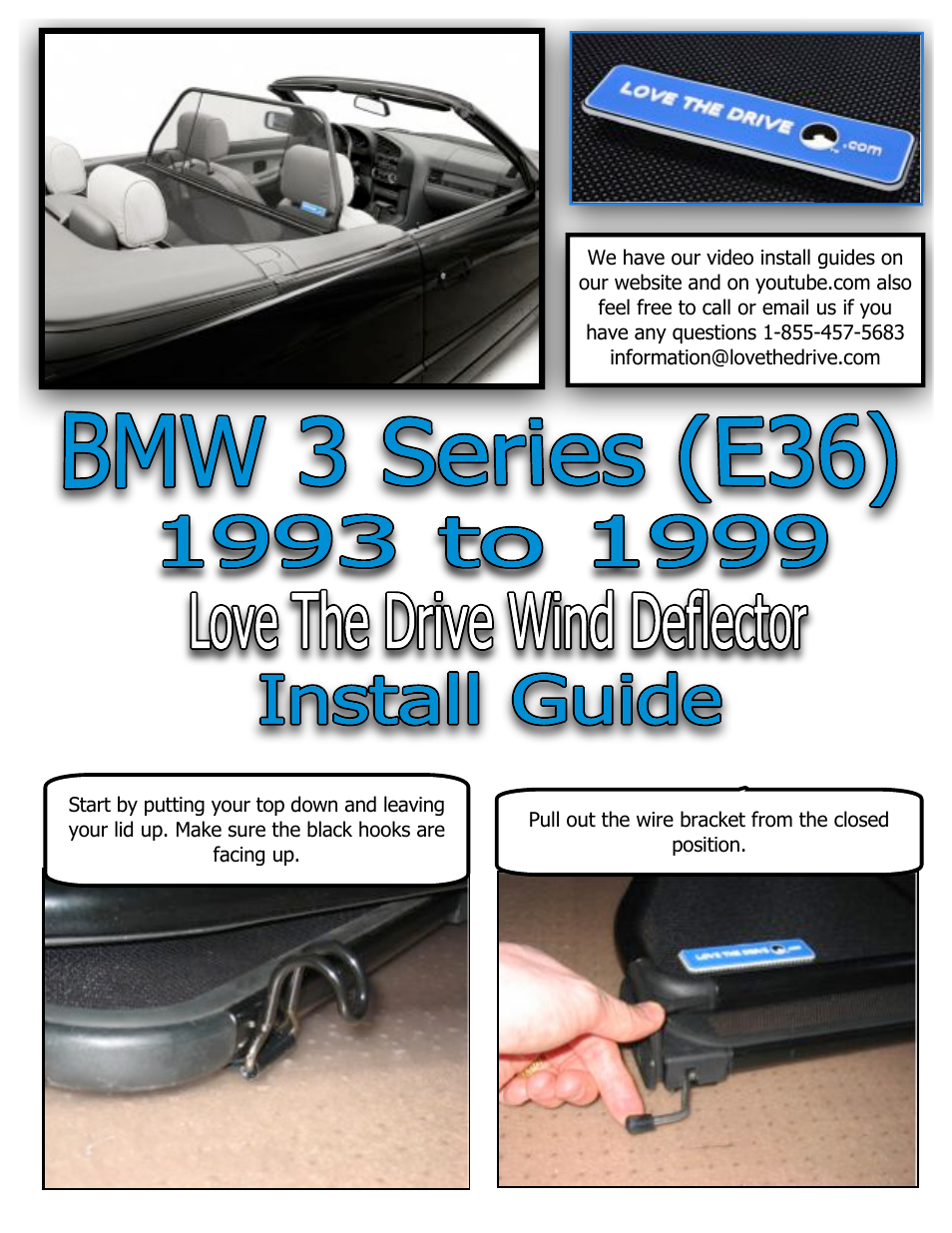 BMW Windstop 3 series (E36) 318, 323, 325, 328, 1993 to 1999