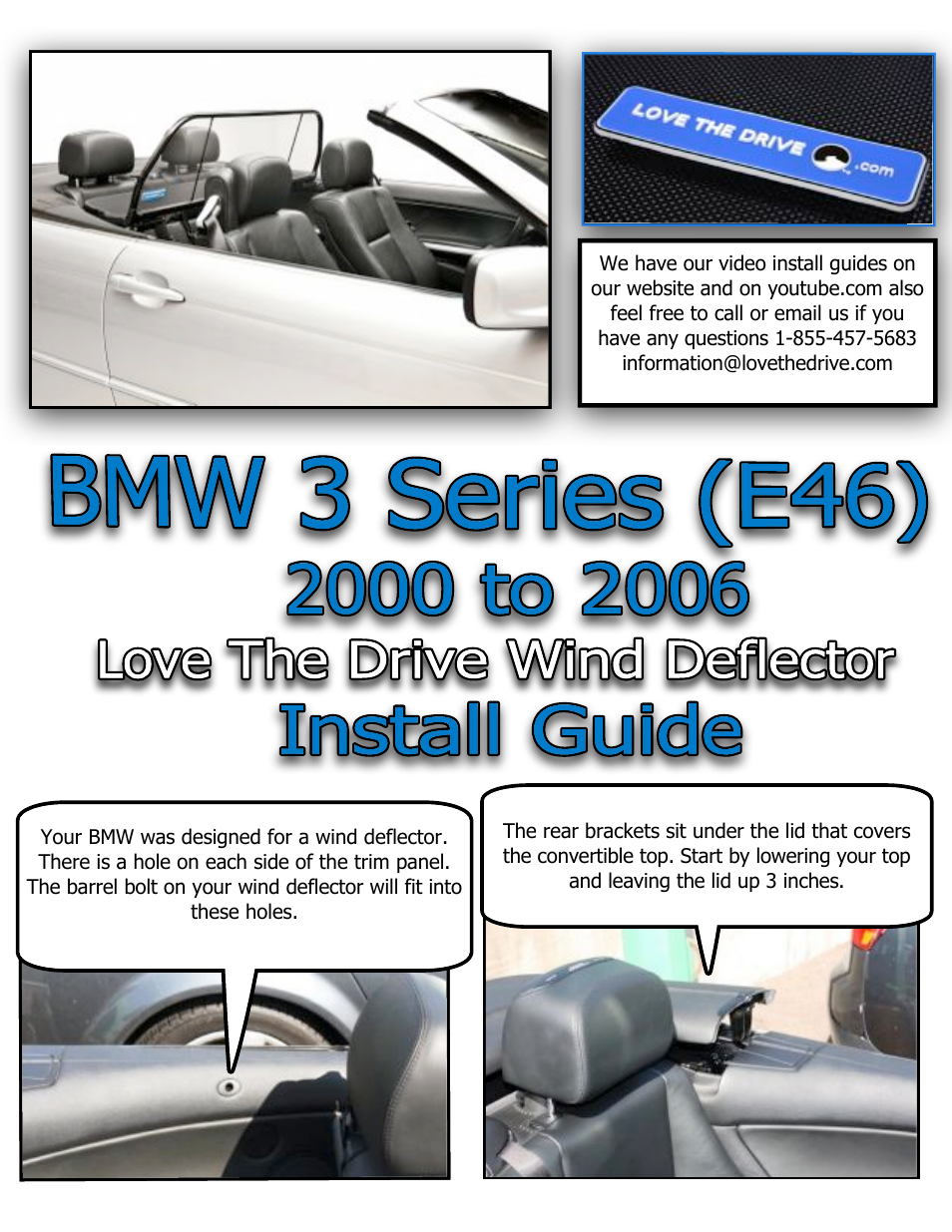 BMW Windstop 3 series (E46) 323, 325, 330, M3 2000 to 2006