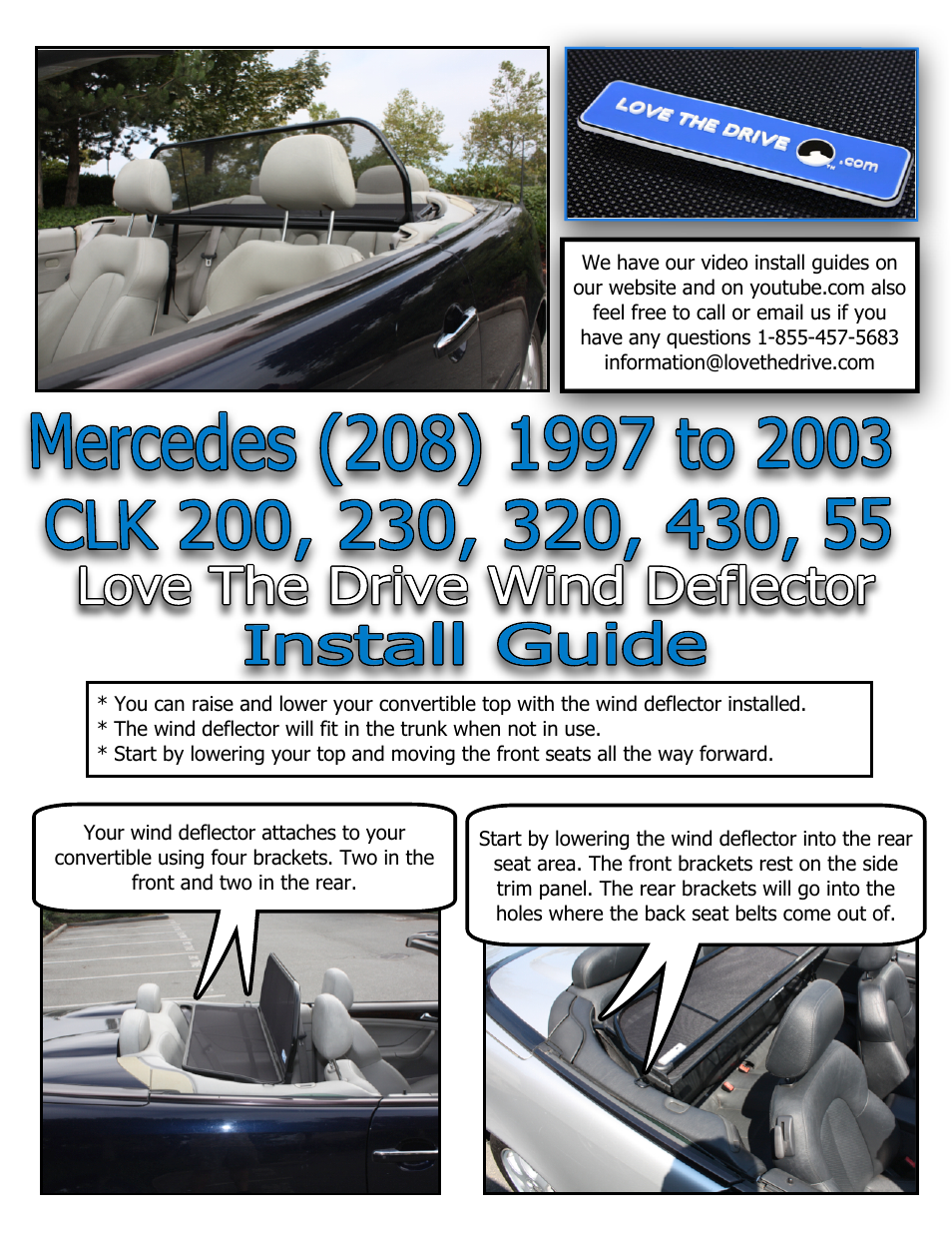 Mercedes CLK 200, 230, 320, 430 & 55 1997 to 2003