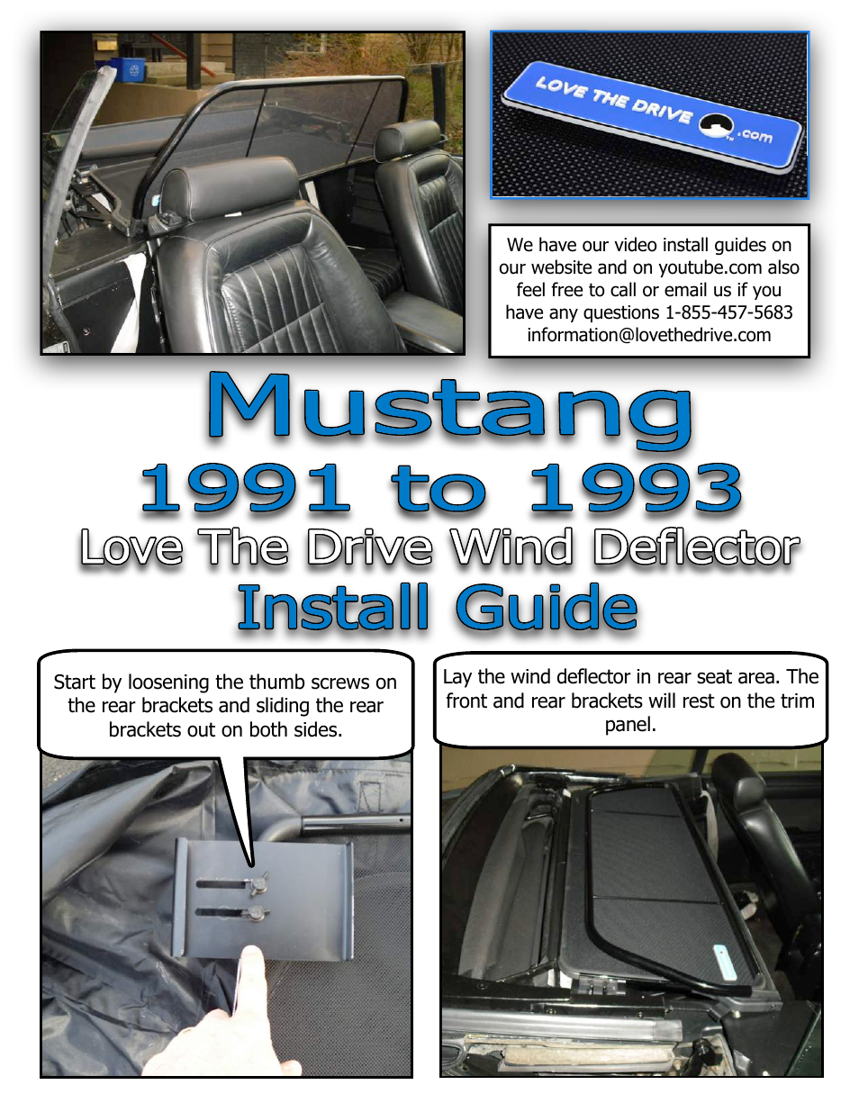 Mustang Wind Deflector 1990 to 1993