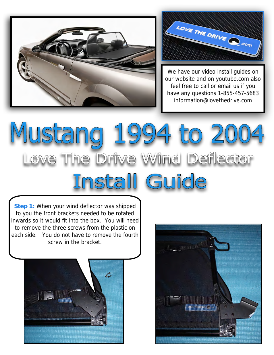 Mustang Wind Deflector 1994 to 2004