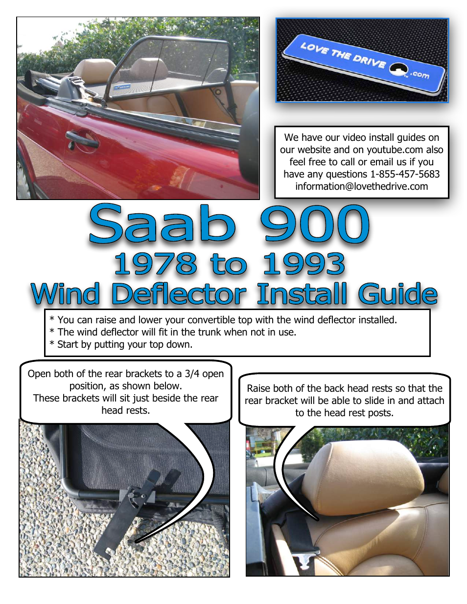 Saab 900 Wind Deflector 1987 to 1993