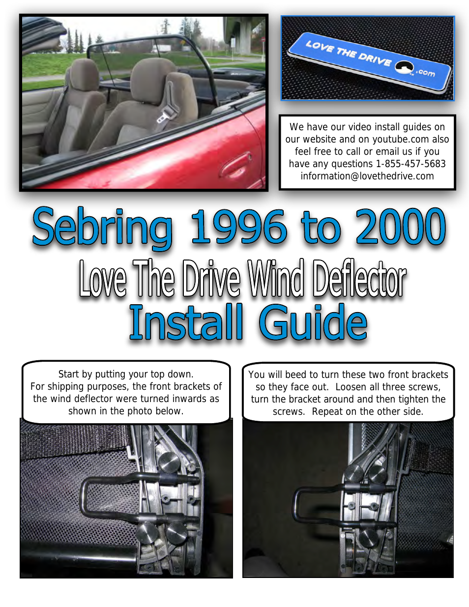Sebring Wind Deflector 1996 to 2000