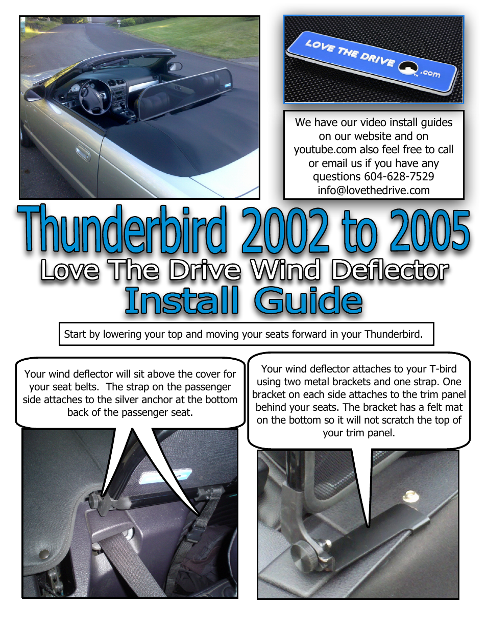Thunderbird Wind Deflector 2002 to 2005