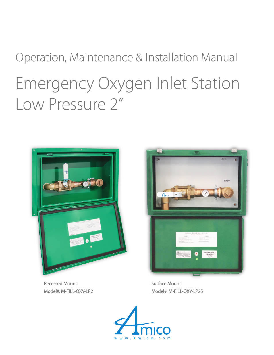 Emergency Oxygen Inlet Station 2" (Recessed Low Pressure)