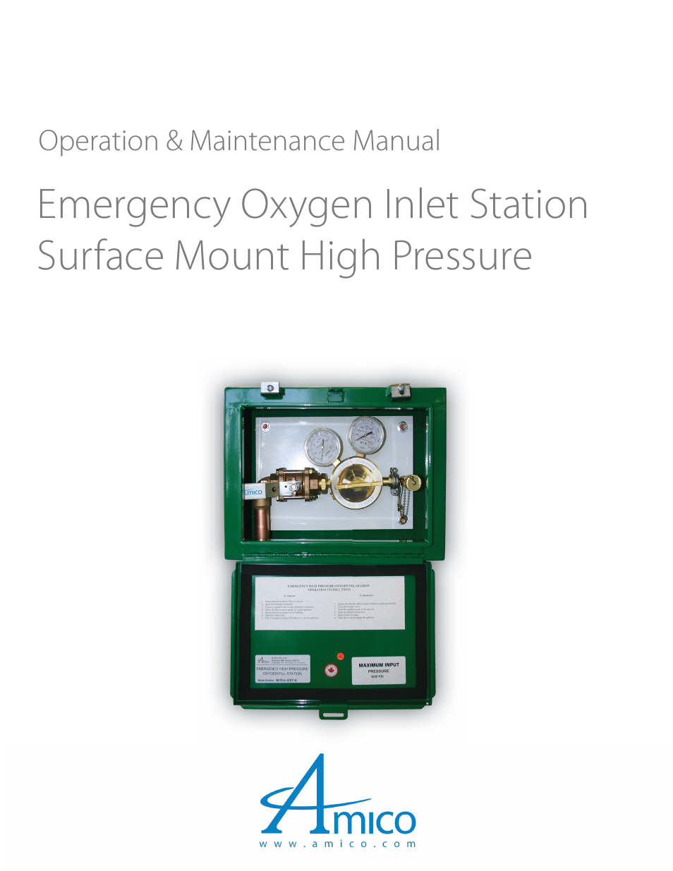 Surface Mount Emergency Oxygen Inlet Station (High Pressure)
