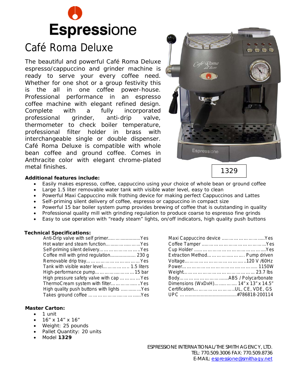 Cafe Roma Deluxe 1329