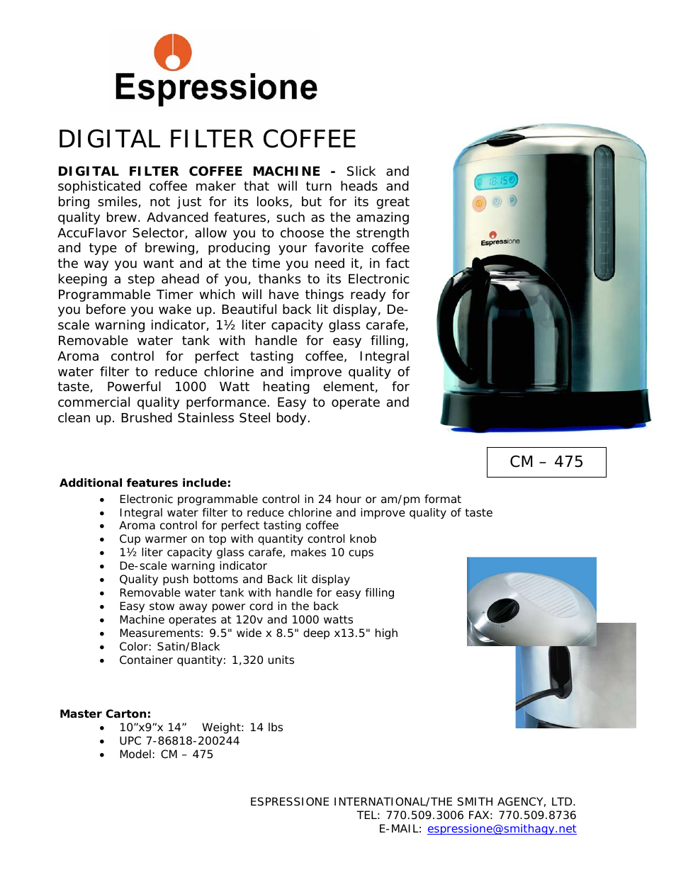 Digital Filter Coffee Machine CM-475